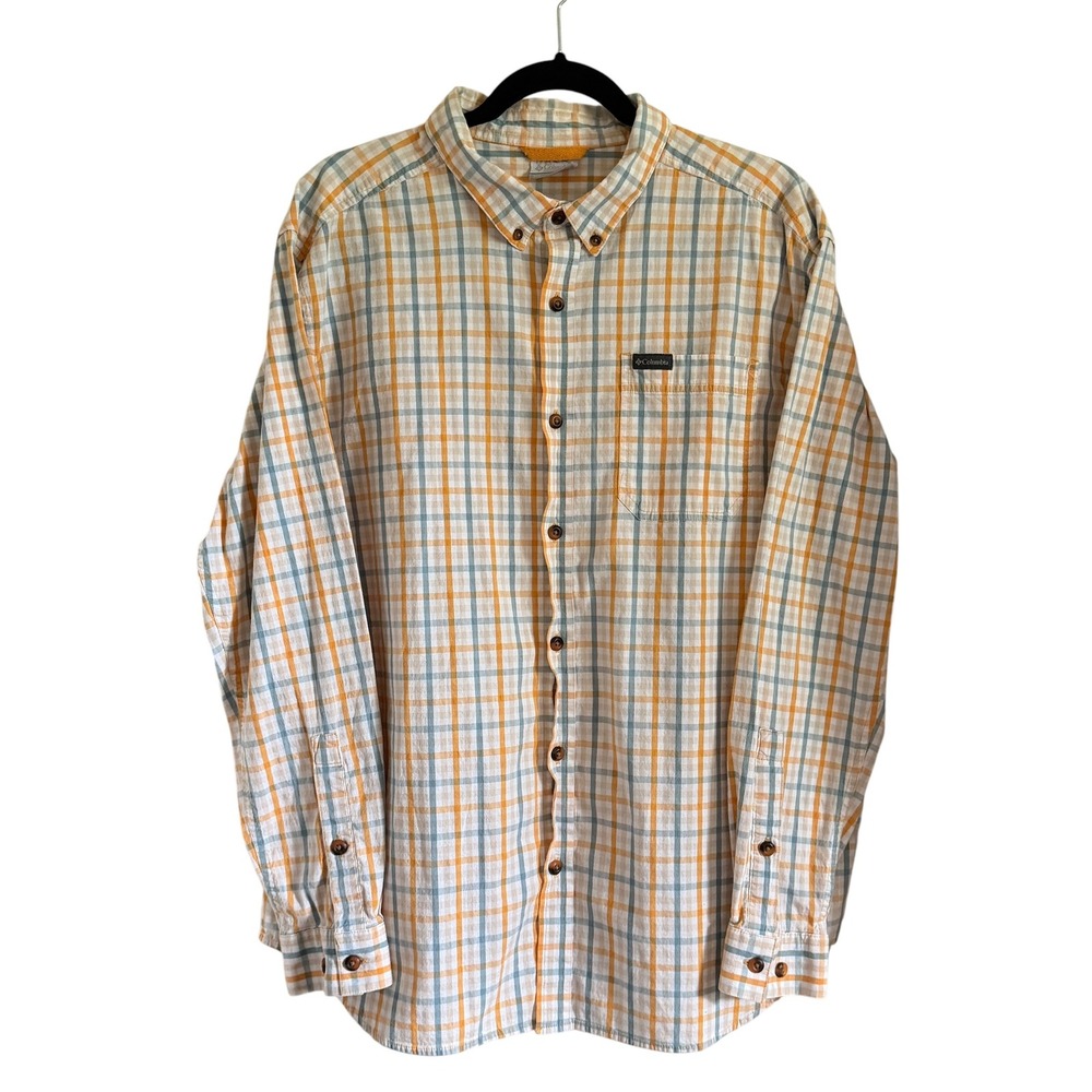 Columbia Rapid Rivers Plaid Long Sleeve Shirt Mens XL Rugged Gorpcore Utility